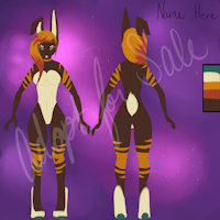 Bunny Butt Adopt [OPEN] by Nightingayle - female, rabbit, tribal, reference, bunny girl, bunny rabbit, front-back-view