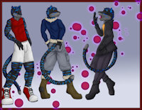  Noire Clothed Ref by Howlfeiwolf - feline, male, clothed, jacket, pants, tiger, shorts, tongue, teeth, stripes, smile, shoes, boots, standing, sneakers, yawning