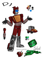 DJ Ref by SparklingJaeger - male, reference sheet, alien, car, dj, ref, robot, oc, transformers, ref sheet, reference, sloth, mech, refsheet, mecha, refrence, referencesheet, cybertronian, mechanoid, slot, minicon, transformers oc, alien robot