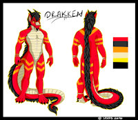 Drakken by Serberus - red, dragon, male, gold, western, scaley, eastern