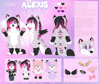 Fursona Reference 2016 by LexiPupcakes - female, wolf, sparkledog, sparklewolf, cisfemale