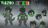 Yuichrio Reference by LexiPupcakes - wolf, male, hybrid, demon