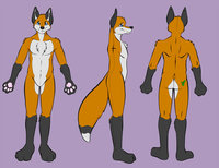 Reference Sheet - TIF Plush by munekitsune - fox, male, plushy