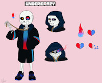 Crazy Sans by Maria203 - male, undertale, undertale au, skelebro, undercrazy, crazy sans, undertale versions