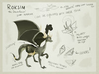 Roksim by Roksim - dragon, male, reference sheet, horns, fantasy, m, oc, reference, knight, scalie, eastern, original character, dragonsona, roksim
