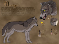 Moraga's New Ref by LostWolfSpirit - female, wolf, canine, feral, model, character, sheet, reference, quad, quadruped, arachnid, lostwolfspirit, minnowfish, moraga