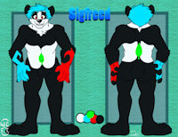 Sigfreed Ref Sheet by icearch - male, reference sheet, panda