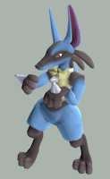 Lucario 3D model by Oddwarg