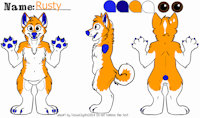 Rusty The Husky SFW Ref Sheet by RustyTheHusky - husky, male, refsheet, rusty the husky