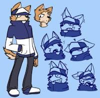 How to draw Jay by foxzombiej - male, reference sheet, coyote, coydog