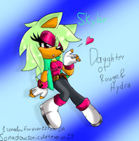 Hydra X Rouge fan child Skylar by MobianGamer - female, hybrid, bat, hedgehog, child, fan