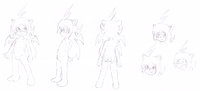Sangaan Shii clean nude reference sheet (Sonic style) by achthenuts - nude, female, reference sheet, hedgehog, sonic the hedgehog, sangaan shii