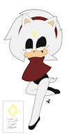 Hollow the Hedgehog by AsunderCat - female, hedgehog, character, sonic, ghost, fan, glowing eyes, fan character, poncho, forehead marking