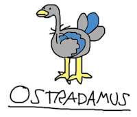 Ostradamus - MEGA Craft - Monster by FloppyPony - yellow, cute, female, male, bird, blue, digital, avian, art, grey, color, black and white, coloured, colored, colour, concept, concept art, artwork, no color, ostrich, digital drawing, digitaldrawing, digitalartwork, digital artwork, mega craft