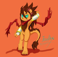 Fursona of Foulex the dragon-lion Version 9.5 by foulex - male, scarf, dragon-lion