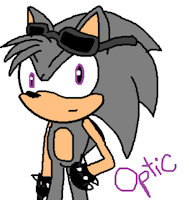 Optic The Hedgehog by GameCubeRedPony - male, hedgehog, evil, has, none