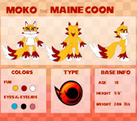 Ref Sheet- Moko the Maine Coon by VoltRaptor - cat, lioness, female, hybrid, reference sheet, maine coon, ref sheet, mobian, moko, sonic fan character, flat chested, sonic oc, mainecoon, moko the maine coon