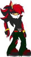 Logan by XrikusonicshadowX - red, son, sexy, the, black, shadow, hedgehog, character, sonic, drawing, colour, yaoi, fan, flat, logan