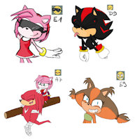 Face expression meme [Sonic characters] by CoconutJaguar - sonic the hedgehog, amy rose, knuckles the echidna, shadow the hedgehog, sonic boom, knuckles echidna, sonic hedgehog, sticks the badger, shadow hedgehog, sticks badger