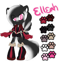 Elleah The Skunk by GothicDecay - female, skunk, gothicdarkwolf, gothicdecay, nerodarkwolf, xxvelvet-oreoxx