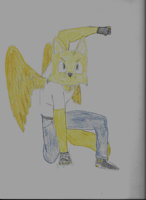 Jolt by mwrspeedy27 - male, winged cat