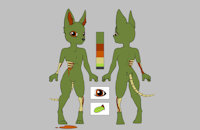Dean by AcidSkunkWolf - dog, male, canine, character sheet, zombie