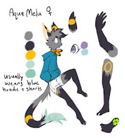 Aqua Ref by kevuma - cat, female