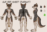 guf ref sheet (fursuit) by eleode - male, coyote, ref sheet, eleode, guf