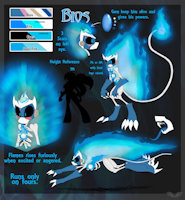 Bios by Artmonkey27 - male, blue, fire, skeleton, character, sheet, monkey, reference, nightfire, bios, srmthfg, artmonkey27