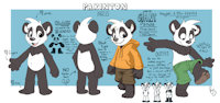 Parinton ref sheet by pandapaco - toon, panda, toony, furry, design, sheet, ref, reference, anthropomorphic, refsheet, parinton, paco