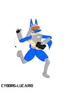 Cyborg-Lucario by TerrorToad - lucario, male, pokemon, cyborg, gamer, male solo, pok&eacute;mon