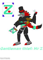 Gentleman thief Mr Z by TerrorToad - male, pokemon, cyborg, zoroark, thief