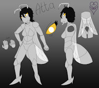 Atta reference by TheVgBear - female, reference sheet, oc, insect, reference, ant, atta