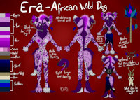 Era reference sheet 2016 (SFW & NSFW) by CrystalWolfDarkness - female, reference sheet, african wild dog, witch doctor