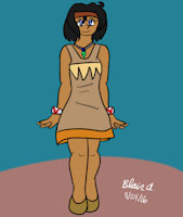 Sena by Starseeker91 - female, hybrid, bear, human, necklace, shoes, headband, native american, bracelets