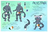 Alystair Reference by AlystairCat - cat, feline, male, underwear, muscle, undies, briefs, chibi, speedo, reference
