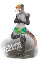 Problematic Possum by ProblematicPossum - male, man, character, ref, m, oc, opossum, possum, masculine