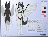 Aisty Reference by Mancoin - female, panties, underwear, glasses, canine, bra, wings, siberian husky, domestic dog, mancoin, aisty