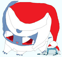merry xmas by angelicmarble - pokemon, glaceon, absol