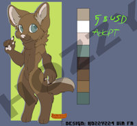 5$ USD adopt paypal only by hozzy - dog, wolf, male, anthro, chibi, cheap, adopt