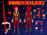 Tourmaline [UPDATED] by AngyNoodle - male, oc, genderless, gem, dracolicoi, su, steven universe, crystal gem, crystal gems, tourmaline