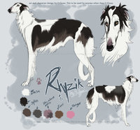 Rhyzik Reference by LostWolfSpirit - dog, male, canine, feral, model, character, sheet, canid, russian, reference, quad, quadruped, borzoi, arachnid, wolfhound, russian wolfhound, lostwolfspirit, minnowfish, rhyzik