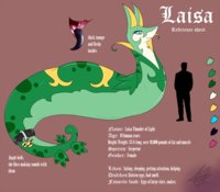 Laisa reference by Shikka - female, fat, pokemon, chubby, pudgy, snake, squishy, character, sheet, reference, size, difference, serperior