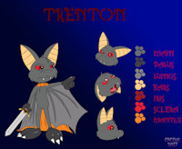 Trenton the Vampire Bat by CPCTail - male, bat, character sheet, clean, original character, castlevania, vampire bat