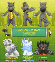 Char Sheet by GrumpyVulpix by Kampro - digimon, eyes, snow, genderless, x, overload, char sheet, grumpyvulpix, furlizard, zasshumon