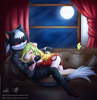 Shipping with Noir by Kynnewolf - female, catboy, boy love, shipping, demon girl