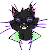 friend's fursona by gaymabel - cat, fursona, black cat, agender, not my fursona