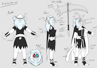 Kim Serana character Ref by QuiteSplendid - female, snow leopard, feet, snowleopard, leopard, digital, colors, mage, evil, villain, toes, barefoot, witch, sinister, scythe, toering, character reference, charactersheet, kim, toe ring, barefeet, character reference sheet, serana, kim serana, characterdesign, barefooted, barefooter, characterreference
