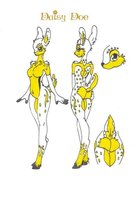 Daisy Doe by NekoDorei - female, gold, and, white, deer, hooves, doe