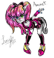 Amunet by SweetAmyRoseWaifu - female, furry, pink hair, catgirl